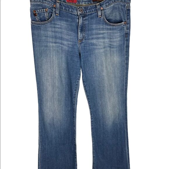 Men's Adriano Goldschmied Angel Cut Distressed Basic Wash Denim Straight Leg 36W - Picture 2 of 7